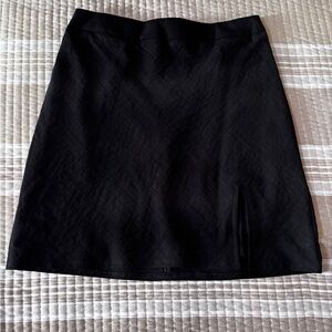 White Fox Black Mini Skirt